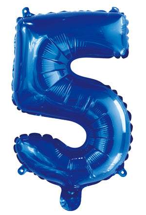 Number 1 Royal Blue Foil Balloon 35cm - Party Savers