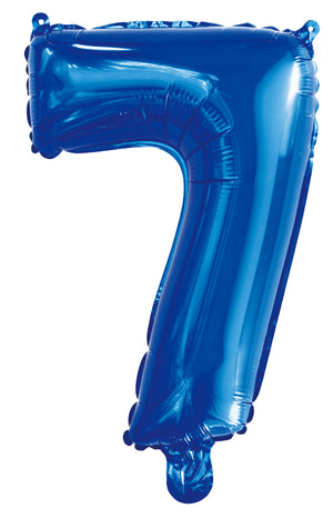 Number 1 Royal Blue Foil Balloon 35cm - Party Savers