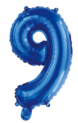Number 6 Royal Blue Foil Balloon 35cm - Party Savers