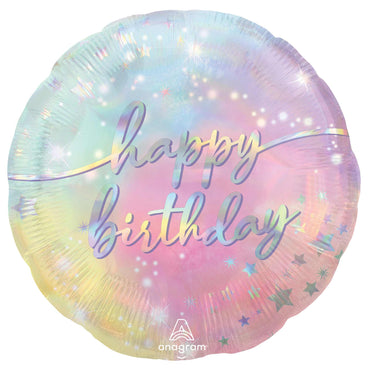 Luminous Happy Birthday Supershape Foil Balloon 71cm Each