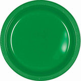 Lime Green Plastic Snack Plates 18cm 20pk - Party Savers