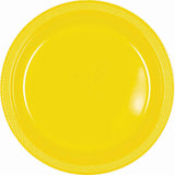 Lime Green Plastic Snack Plates 18cm 20pk - Party Savers