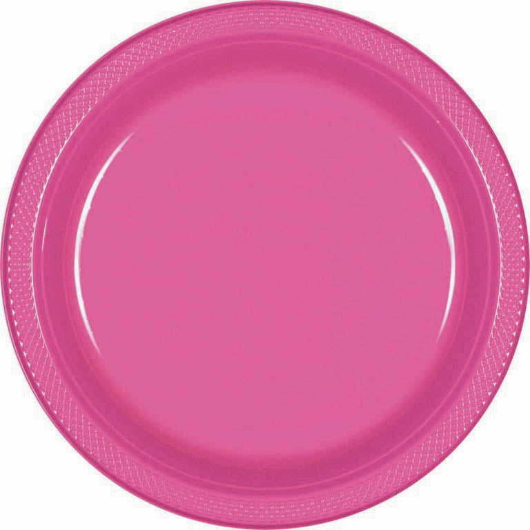 Pastel Pink Plastic Snack Plates 18cm 20pk - Party Savers