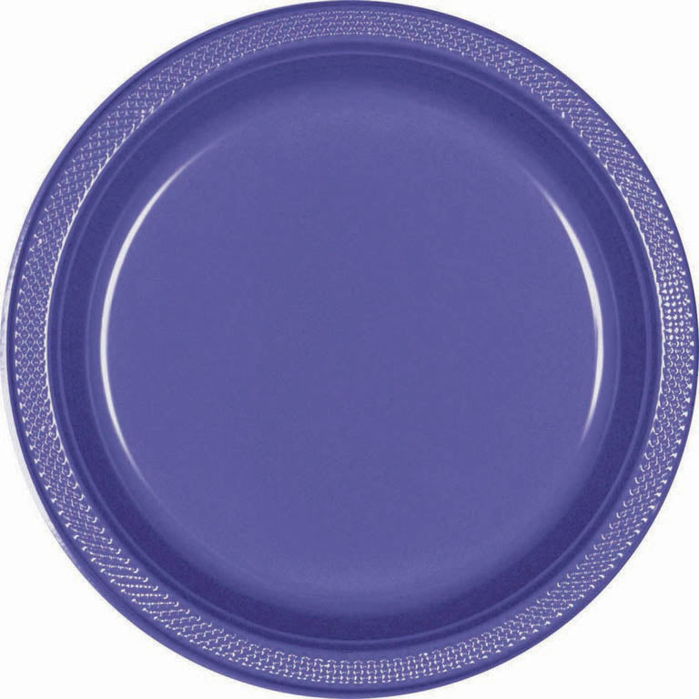 Pastel Blue Plastic Snack Plates 18cm 20pk - Party Savers