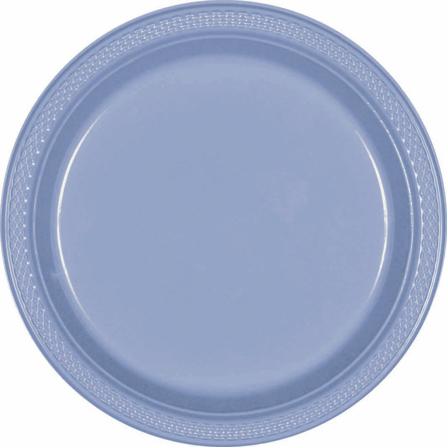 Royal Blue Plastic Snack Plates 18cm 20pk - Party Savers