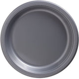 Black Plastic Snack Plates 18cm 20pk - Party Savers
