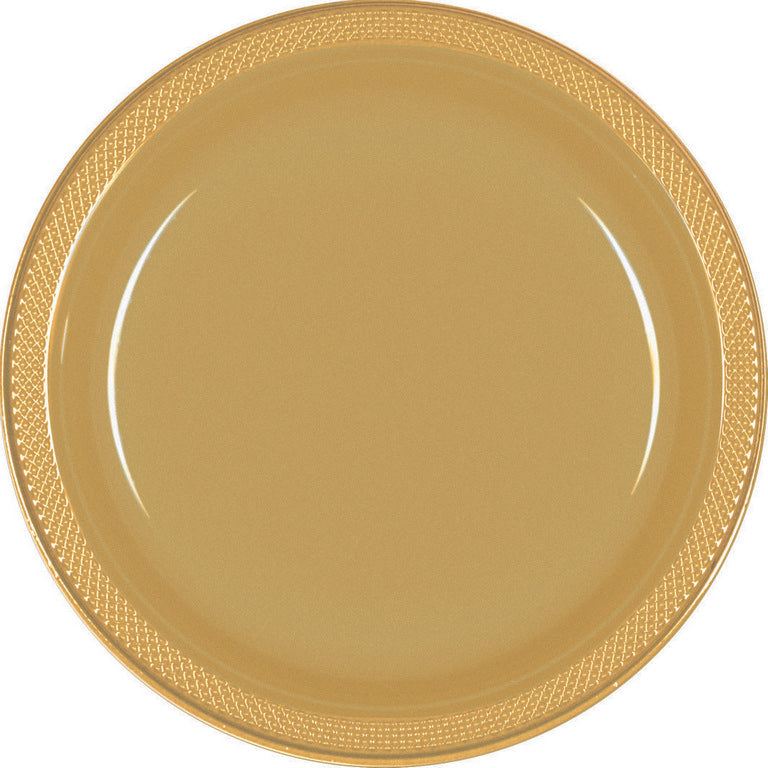 Yellow Plastic Snack Plates 18cm 20pk - Party Savers