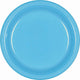 Caribbean Blue Plastic Snack Plates 18cm 20pk - Party Savers