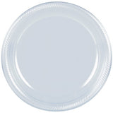 White Plastic Snack Plates 18cm 20pk - Party Savers