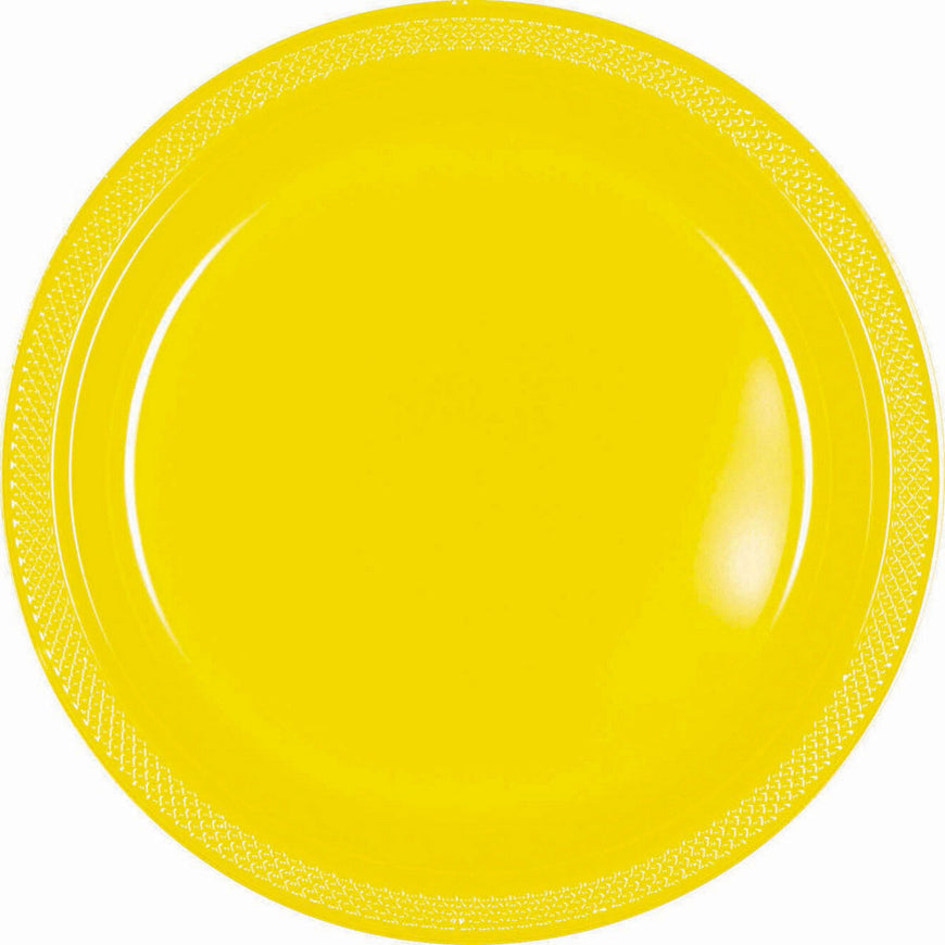 Bright Pink Plastic Lunch Plates 23cm 20pk - Party Savers