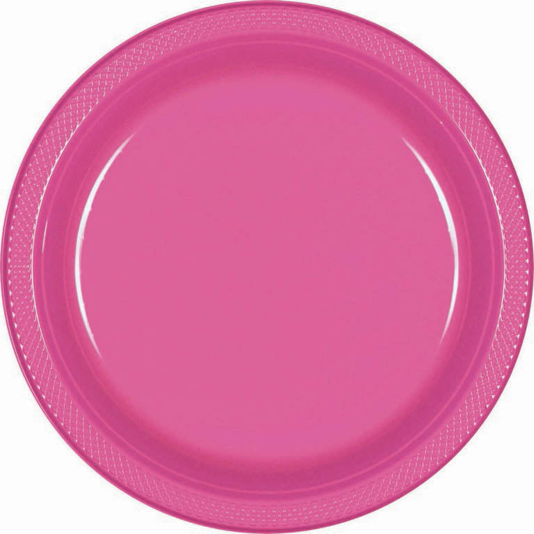 Red Plastic Lunch Plates 23cm 20pk - Party Savers