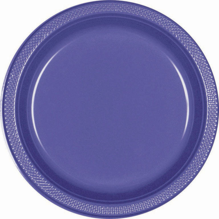 Green Plastic Lunch Plates 23cm 20pk - Party Savers