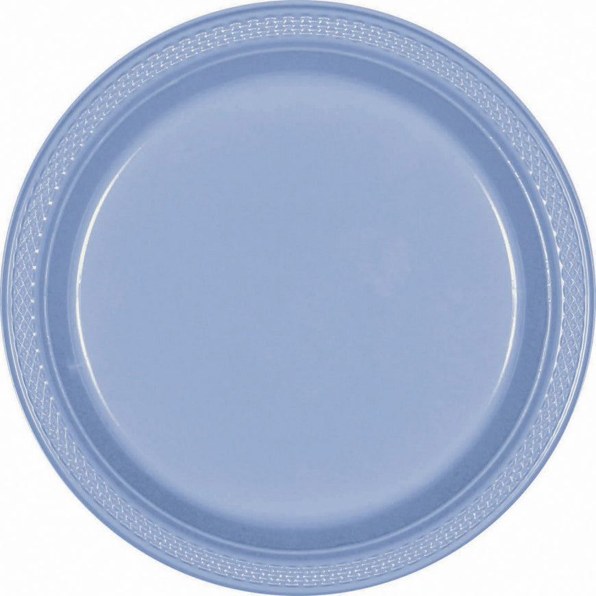 Silver Plastic Lunch Plates 23cm 20pk - Party Savers