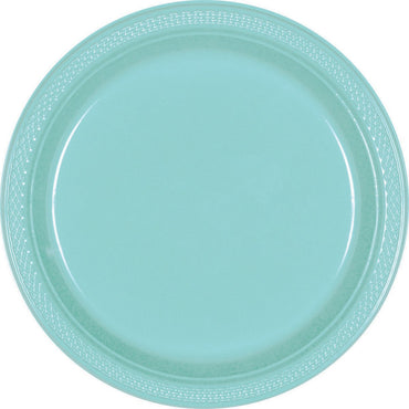 Robin Egg Blue Plastic Lunch Plates 23cm 20pk - Party Savers