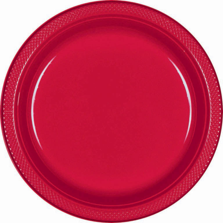 Yellow Plastic Lunch Plates 23cm 20pk - Party Savers