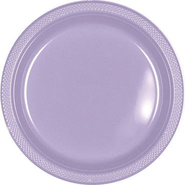 Lavender Plastic Banquet Plates 26cm 20pk - Party Savers