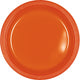 Orange Plastic Banquet Plates 26cm 20pk - Party Savers
