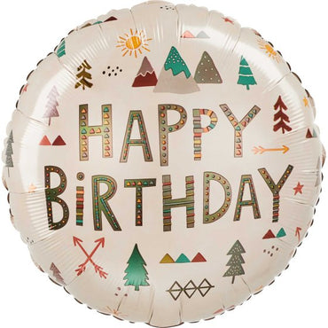 Wilderness Happy Birthday Foil Balloon 45cm Each