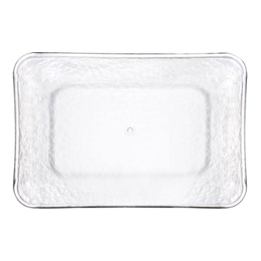Premium Rectangular Clear Hammered Look Tray Each