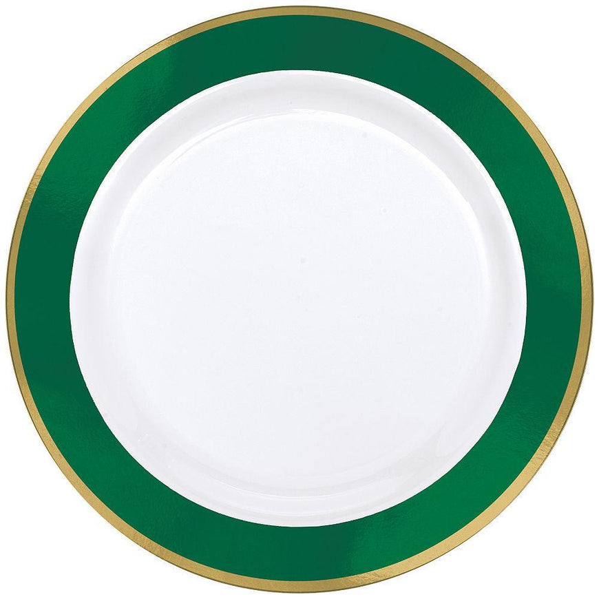 Silver Premium Plastic Dinner Plates 25.4cm 10pk - Party Savers