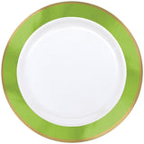 Lime Green Premium Plastic Dinner Plates 25.4cm 10pk - Party Savers