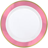 Bright Pink Premium Plastic Lunch Plates 19cm 10pk - Party Savers