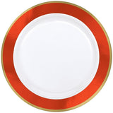 Red Premium Plastic Lunch Plates 19cm 10pk - Party Savers