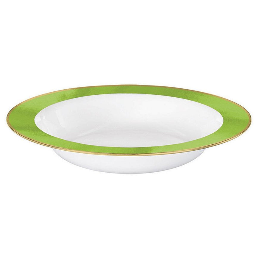 Lime Green Premium Plastic Bowl 354ml 10pk - Party Savers