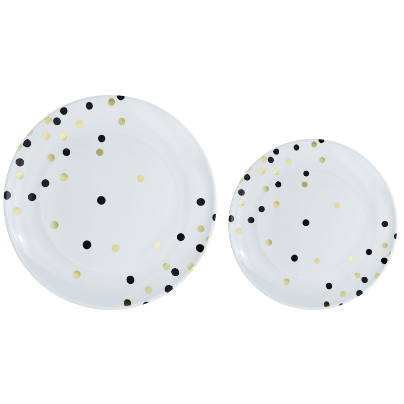 Dotted Hot Stamped Premium Plastic Plates 20pk