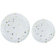Gold & Silver Dots Hot Stamped Premium Plastic Plates 20pk