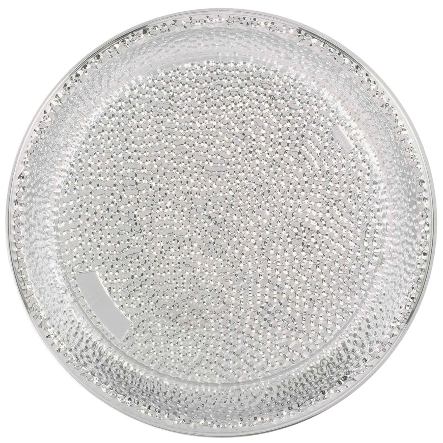 Premium Tray Silver Hammered Look 40cm Each