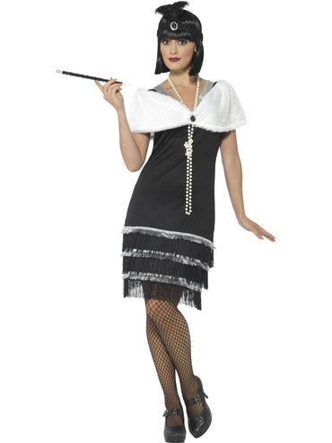 Womens Costume - Fur Stole Flapper - Party Savers
