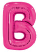 Letter B Bright Pink Foil Balloon 86cm - Party Savers
