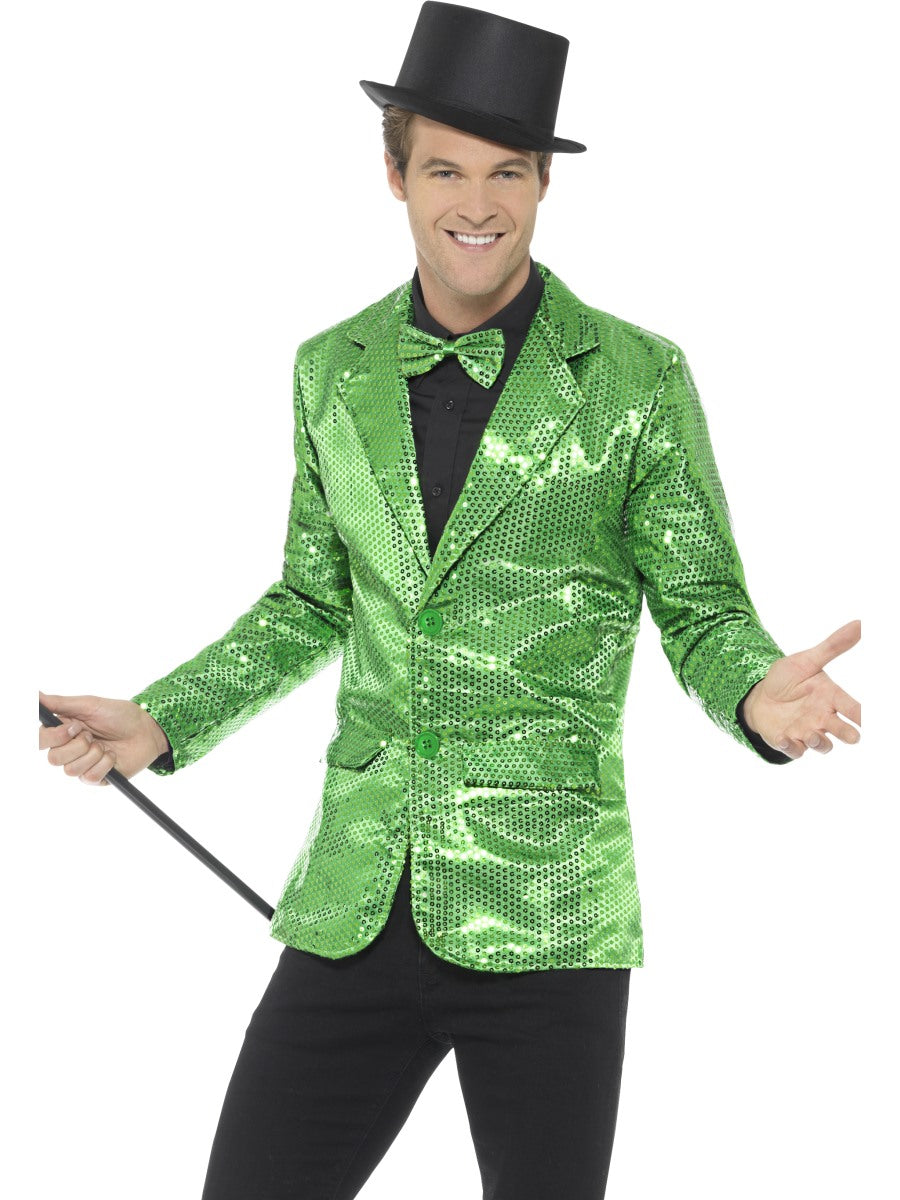 Mens Costume - Green Sequin Jacket - Party Savers