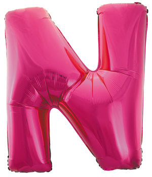 Letter A Bright Pink Foil Balloon 86cm - Party Savers