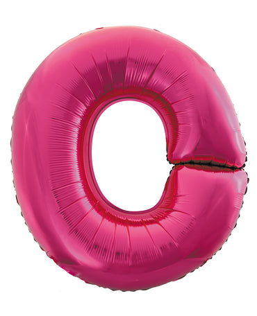 Letter O Bright Pink Foil Balloon 86cm - Party Savers