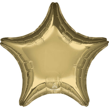 White Gold Star Foil Balloon 45cm Each