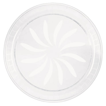 Swirl Platter Clear - Plastic - Party Savers