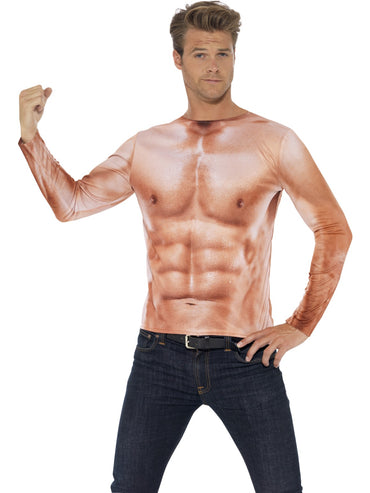 Mens Costume - Realistic Muscle Top - Party Savers