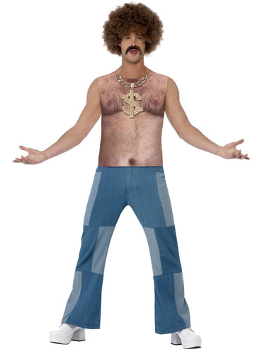 Mens Costume - Realistic 70s Hairy Chest - Party Savers