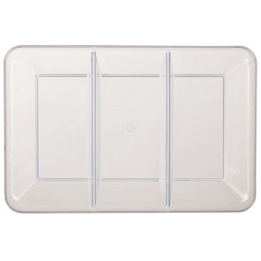 Compartment Tray Clear - Plastic - Party Savers