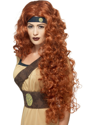 Merida Medieval Warrior Queen Wig - Party Savers