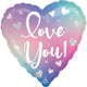 Love You Filtered Ombre Foil Balloon 45cm Each