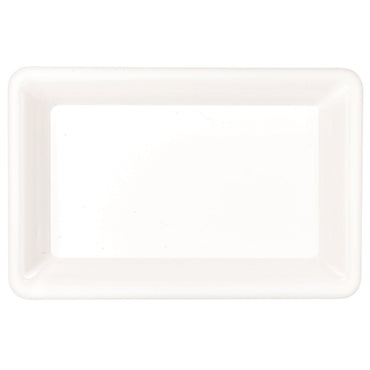 Tray White - Plastic 24cm x 36cm - Party Savers
