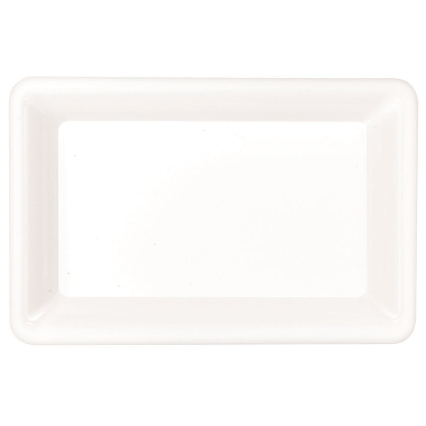 Tray White - Plastic 24cm x 36cm - Party Savers