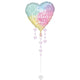 Drop-A-Line Luminous Valentine Supershape Foil Balloon 81cm Each