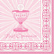 Radiant Cross Pink Communion Lunch Napkins 16pk - Party Savers