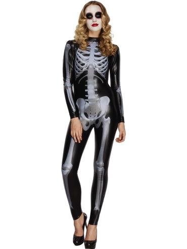 Womens Costume - Miss Whiplash Skeleton - Party Savers
