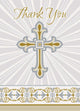 Radiant Cross Gold & Silver Thank You Notes 8pk - Party Savers