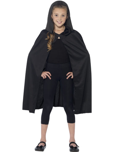 Black Hooded Cape - Party Savers